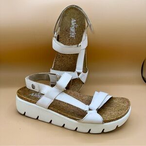 Alegria Henna Women's White Strappy Sandals, Size 9 (39), GUC